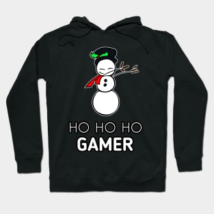 Ho Ho Ho Gamer Snowman Dabbing Hoodie